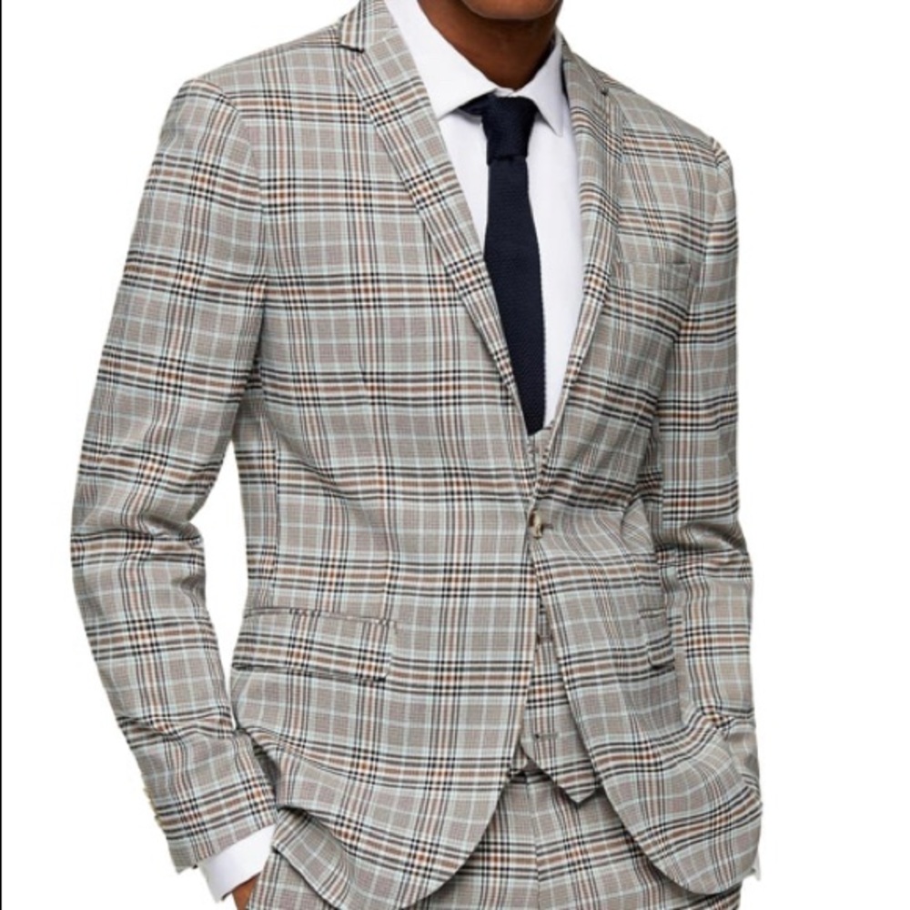 Topman Check Slim Fit Blazer.